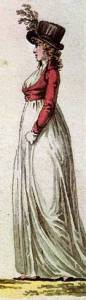 Regency Era Women’s Fashion: Spencer jacket over a white muslin gown, 1798 - Wikimedia Commons